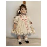 "Claudia" 24 inch Porcelain and cloth body doll