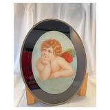 Oval cherub picture