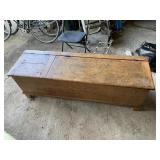 Large wooden chest needs hinge repaired