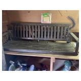 Wooden hanging bench