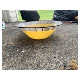 Yellow glass bowl