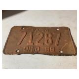 1968 Ohio form plate
