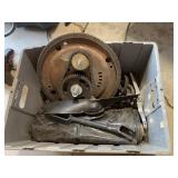 Tote with miscellaneous car parts