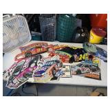 Large lot of metal racing signs