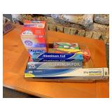 Aluminum foil saran wrap trash bags and more