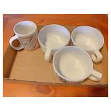Soup bowls and coffee cup