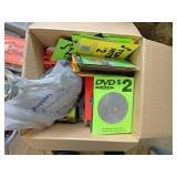 Large box of DVDs