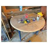 Dropleaf table and contents