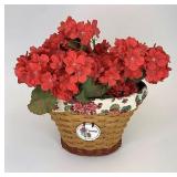 Geranium with liner Protector tie on  floral
