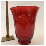 NIB Read etched glass hurricane