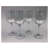 Set of four large wine glasses