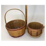 Two red accent Baskets one protector