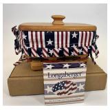 All American patriot with liner lid and tie on