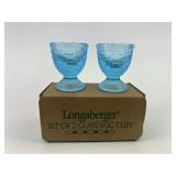 NIB Set of two glass egg cups