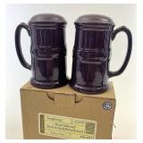 NIB Eggplant stovetop salt and pepper shakers