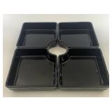 NIB Ebony Set of four square party bowls