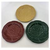 Set of three leaf plates