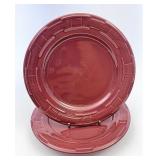 Set of two paprika luncheon plate light