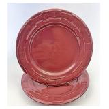 Set of two paprika luncheon plate light