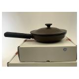 NIB Flameware Chocolate 8 inch skillet with lid