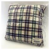 New Woven traditions Plaid 17 inch square pillow