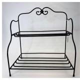 Wrought iron bakers rack