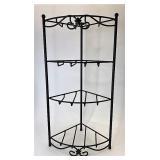 Wrought iron 4 tier corner rack