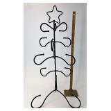 Wrought iron table top mug/basket holder
