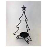 Wrought iron Christmas tree candle holder