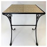 Wrought iron & tile top patio table