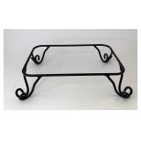Wrought iron small serving platter stand