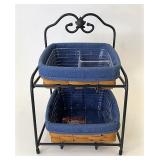 Wrought iron little bin organizer with Baskets