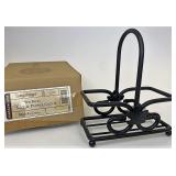 Wrought iron salt and pepper caddy