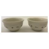 USA blue side of two dessert bowls gently used