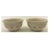USA blue side of two dessert bowls gently used