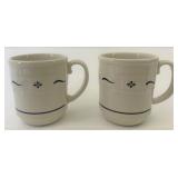USA blue coffee mugs gently used condition