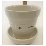 USA blue flower pot and base