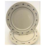 USA blue dinner plates gently used condition