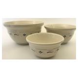 USA blue mixing bowls used condition