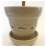 USA green large flower pot and base