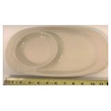 Ivory soup and sandwich plate
