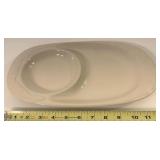 Ivory soup and sandwich plate