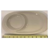 Ivory soup and sandwich plate