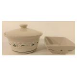 USA Green small covered dish and more