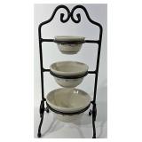 Miniature mixing bowls and stand