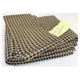 Khaki check 72 inch valance and two napkins