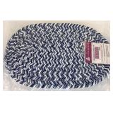 Braided blue trivet
