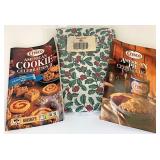 Holly apron and cookbooks