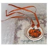 Pumpkin tie on