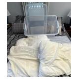 Tote and pillows